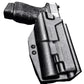 Black Kydex Multimount Holster Modlite PL350 for semi-automatic pistols and suppressor height sights