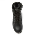 Black laced tactical boot with maximum grip for first responders and firefighters