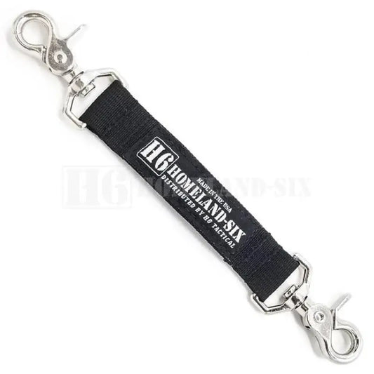 Black military-grade nylon anti sway strap with metal clips for tactical radio use