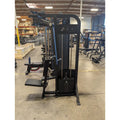 Black Lat Pulldown Machine featured in SFE Selectorized Pec Fly Rear Delt Machine