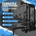 Black SFE Lat Pulldown & Low Row Combo with 250lb weight stack for effective workouts