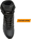 Black leather law enforcement tactical boot for first responders MAG LYNX 8 inch SZ WP
