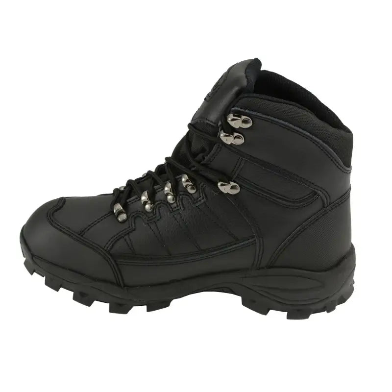 Black Water Proof Leather Lace-Up Bazalt MBM9128 Men’s Hiking Boot with Rugged Tread