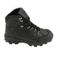 Black waterproof leather lace-up hiking boot Bazalt MBM9128 with rugged sole