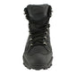 Black leather hiking boot with rugged treads from Bazalt MBM9128, frost proof leather