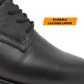 Black leather dress shoe from ACTIVE DUTY Oxford Men’s Work Shoe, ideal non-slip work shoes