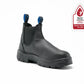 Black leather elastic-sided work boot with rugged sole from Steel Blue Hobart collection