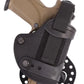 Black leather Contour Paddle Holster with ventilation holes and tan Sig Sauer grip