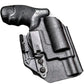 Black leather and polymer IWB holster for J-Frame Revolver, professional grade design