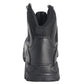 Black leather tactical boot for hot weather, ideal for first responders and firefighters