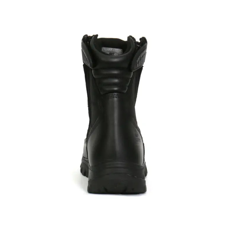 Back view of black leather SWAT style lace-up boots for men by Hot Leathers