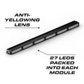 Black LED light bar on Feniex Quantum 2.0 Stick Light for first responders