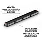 Black LED light bar on Feniex Quantum 2.0 400 Stick Light for first responders