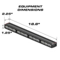 Black LED light bar with dimensions for Feniex Fusion Work Light, download Feniex Fusion