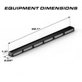 Black LED light bar with dimensions for Feniex Quantum 2.0 Stick Light used by first responders
