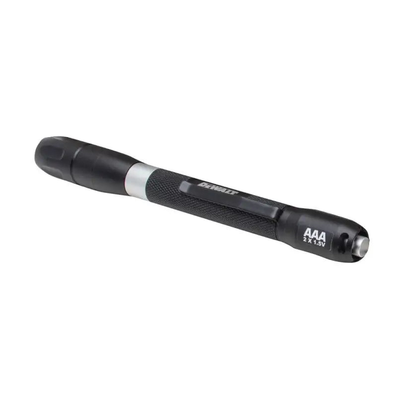 Black LED Dewalt DWHT81425 100-Lumen Pen Light with silver accent band