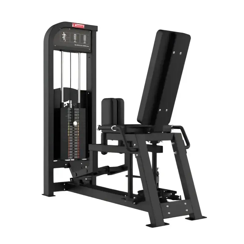 Black leg extension machine for SFE Commercial Inner Outer Thigh Machine, ideal for first responders
