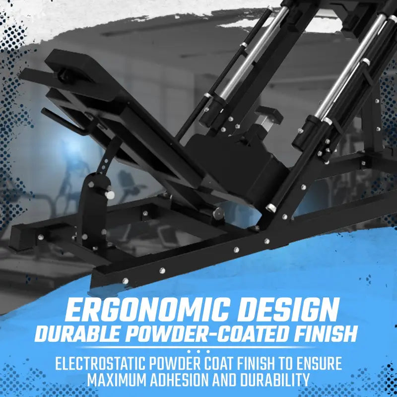 Black leg press machine for SFE Commercial 45 Degree Plate Loaded Leg Press Hack Squat Combo