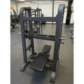 Black SFE Commercial Vertical Plate Loaded Leg Press with padded seats for strength training