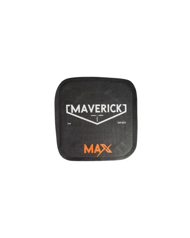 Black Maverick Max Patch on Level RF2/Level III+ MAX 6x6 Curved Body Armor Plate with Silicone Carbide Ceramic