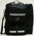 Black medical backpack made of ballistic nylon with ample storage space for first responders