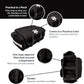 Black medical bag with compartments for first responders, firefighters, and police trauma kits