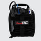 Black medical bag with tools for first responders firefighter and police in tactical trauma kit
