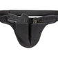 Black mesh athletic protective cup with holster for elite crotch carry and IWB carry