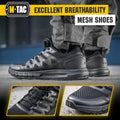 Black mesh athletic shoes from M-Tac Sneakers Summer Sport, perfect for summer sport activities
