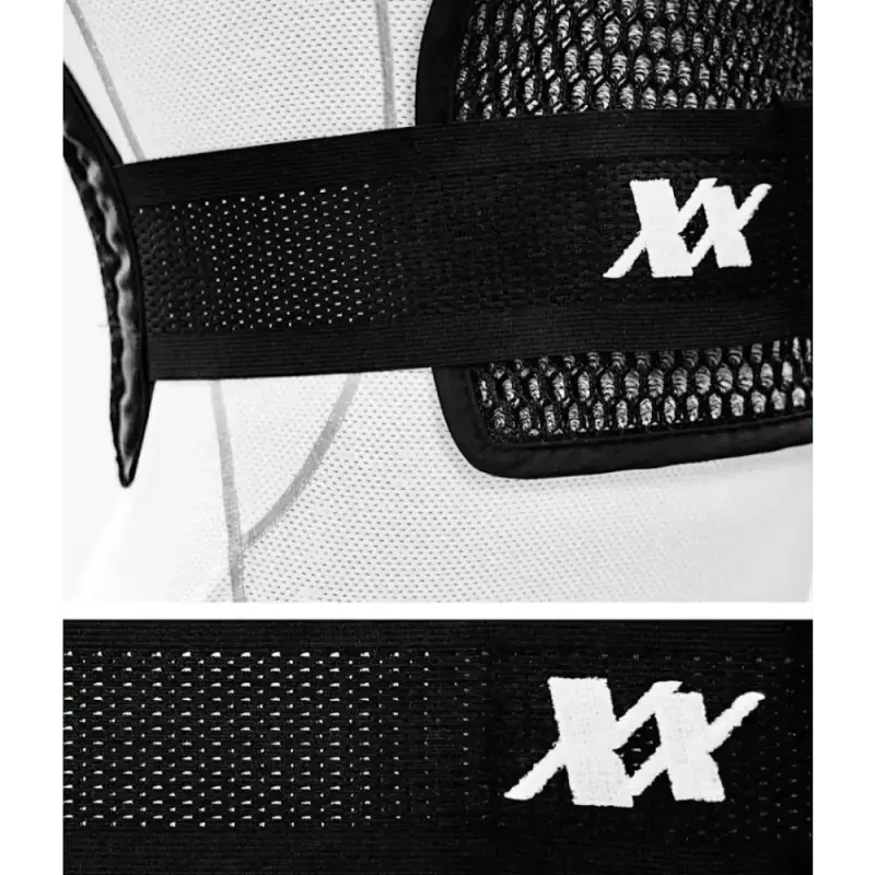 Black mesh athletic strap with white XX logo for Maxx-Dri Vest adjustable fit