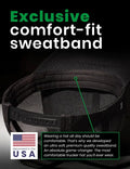 Black mesh-backed sweatband with Betsy Ross Flag patch on Flag Trucker Tactical