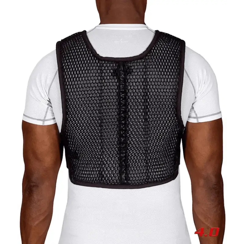 Black mesh Maxx-Dri Vest 4.0 with adjustable fit worn over a white t-shirt