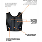 Black mesh Maxx-Dri Vest 4.0 with honeycomb ventilation and adjustable fit for body armor