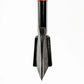 Black metal arrowhead with three sharp blades on REAPER composite handle, USA patented