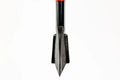 Black metal arrowhead with three sharp blades on REAPER composite handle, USA patented