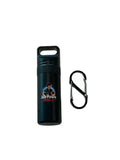 Black metal container with carabiner for In&Out GOAT Firefighter Swipe Tool for Doors