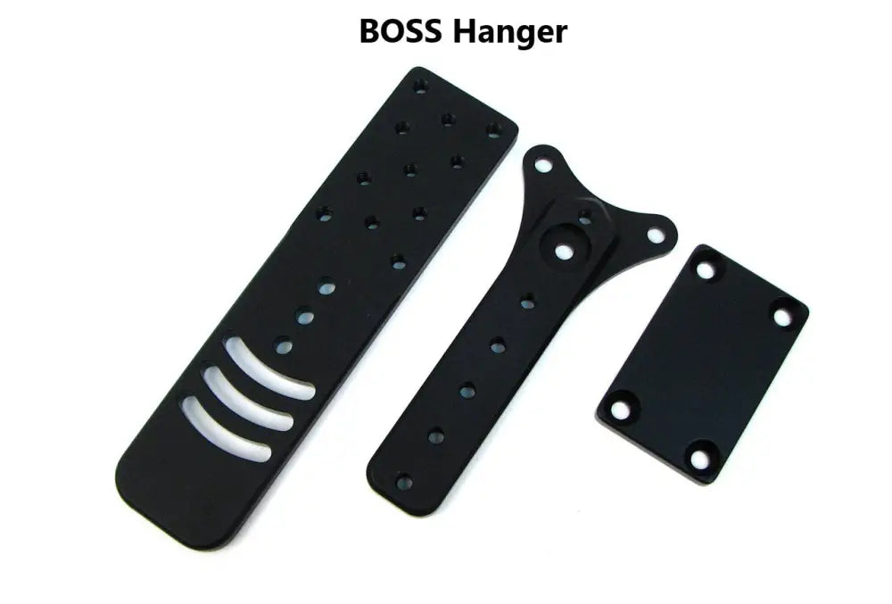 Black metal hanger parts for Glock 19 with Nightstick TCM-10 weapon lights competition holster