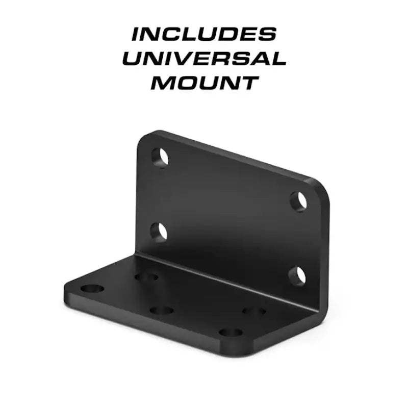 Black metal L-bracket with mounting holes for Feniex Titan 30W Siren, great fit and compact size