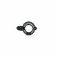 Black metal pipe clamp for secure retention in a Pepper Spray Holder