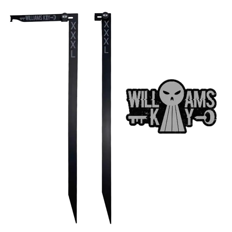 Black metal tent stakes with ghost logo for Folding XXXL Magnum 35 inch camping gear