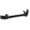 Black metal Halligan Bottle Opener with forked end, perfect for groomsmen gifts