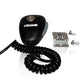 Black microphone with coiled cord for Whelen 295SLSA6 light controller used by first responders