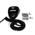 Black microphone with coiled cord for Whelen 295SLSA6 light controller used by first responders