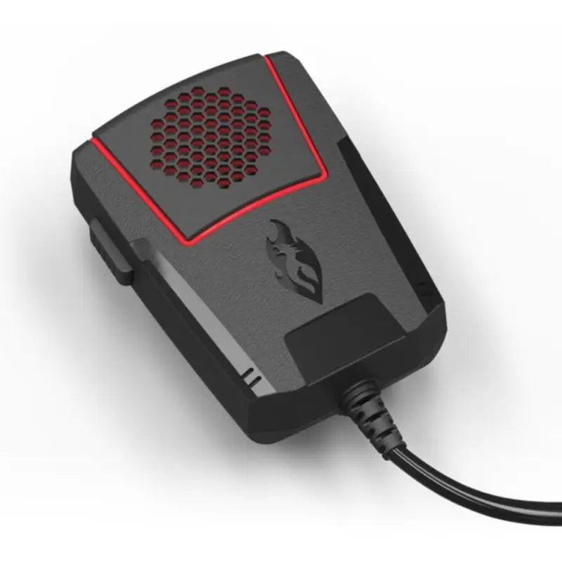 Black gaming microphone with red accents for Feniex Storm Pro 100W Siren system
