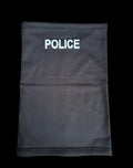 Fleece lined neck gaiter with POLICE text for first responders and firefighters
