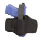 Black nylon belt holster with blue handgun for Deep Cover Ultra Concealment Holster