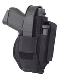 Black nylon Combo Holster with mag pouch for Sig Sauer handgun storage and accessibility