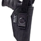 Black nylon inside the pant clip holster for Sig Sauer, Springfield Armory, Ruger LCP