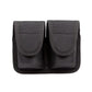 Black nylon DuraTek Molded Speedloader Pouch, Double with flap closures for easy access