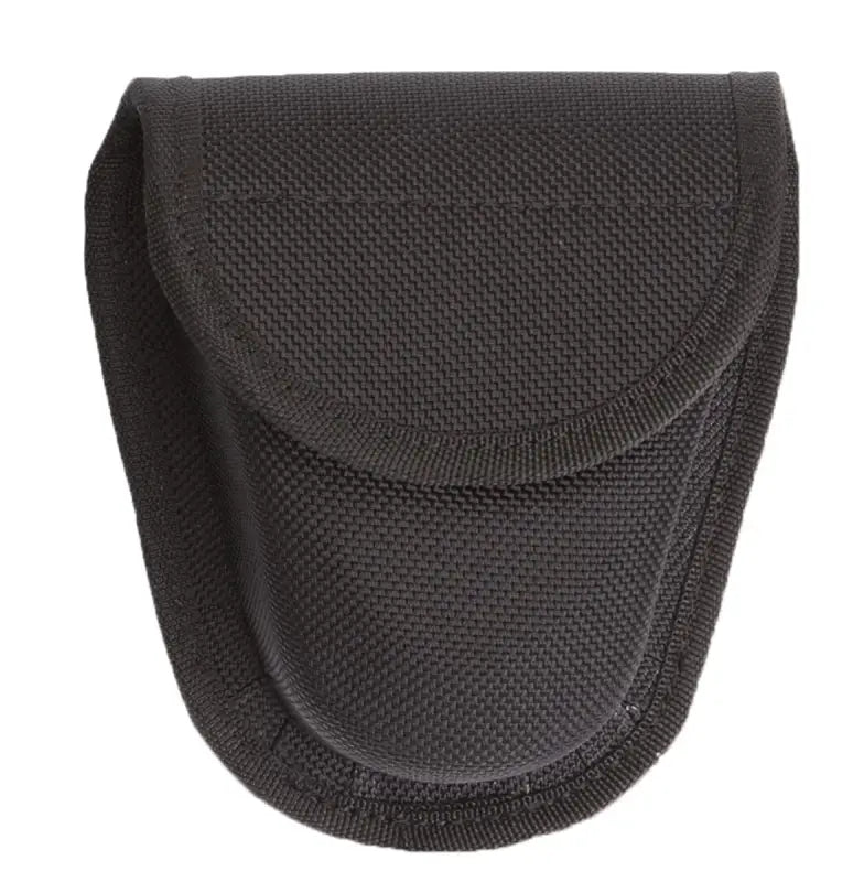 Black nylon DuraTek Molded Handcuff Pouch with flap closure for secure storage